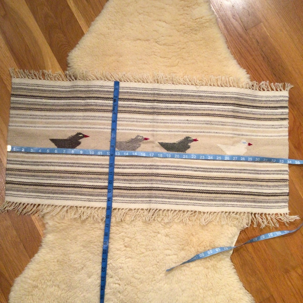 Ortega’s handwoven wool fringed duck textile - Picture 10 of 10